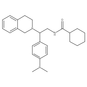 N-(2-(3,4-dihydroisoquinolin-2(1H)-yl)-2-(4-(dimethylamino)phenyl)ethyl)cyclohexanecarboxamide Structure