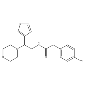 2-(4-chlorophenyl)-N-(2-morpholino-2-(thiophen-3-yl)ethyl)acetamide结构式