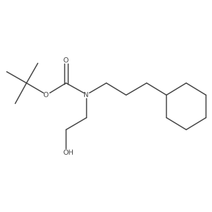 tert-Butyl (3-cyclohexylpropyl)(2-hydroxyethyl)carbamate Structure