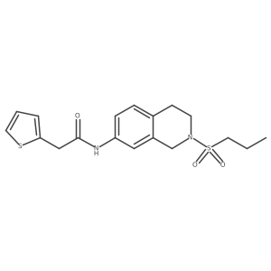 N-(2-(propylsulfonyl)-1,2,3,4-tetrahydroisoquinolin-7-yl)-2-(thiophen-2-yl)acetamide Structure