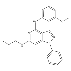N4-(3-methoxyphenyl)-1-phenyl-N6-propyl-1H-pyrazolo[3,4-d]pyrimidine-4,6-diamine Structure
