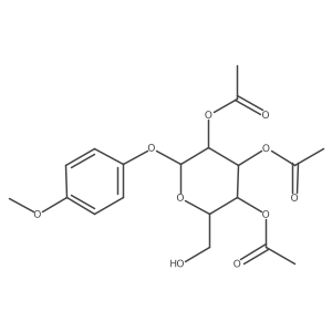 [(2R,3R,4S,5R,6S)-4,5-Diacetyloxy-2-(hydroxymethyl)-6-(4-methoxyphenoxy)oxan-3-yl] acetate结构式