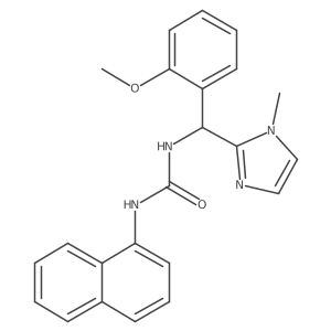 1-((2-Methoxyphenyl)(1-methyl-1H-imidazol-2-yl)methyl)-3-(naphthalen-1-yl)urea Structure