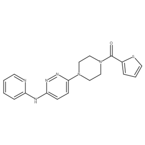 (4-(6-(Pyridin-2-ylamino)pyridazin-3-yl)piperazin-1-yl)(thiophen-2-yl)methanone结构式