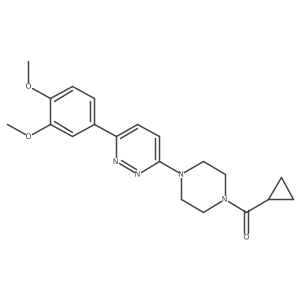 Cyclopropyl(4-(6-(3,4-dimethoxyphenyl)pyridazin-3-yl)piperazin-1-yl)methanone结构式