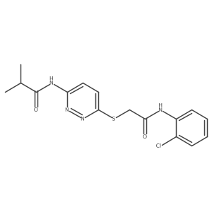 N-[6-({[(2-chlorophenyl)carbamoyl]methyl}sulfanyl)pyridazin-3-yl]-2-methylpropanamide Structure