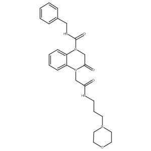 N-benzyl-4-{2-[(3-morpholin-4-ylpropyl)amino]-2-oxoethyl}-3-oxo-3,4-dihydroquinoxaline-1(2H)-carboxamide Structure