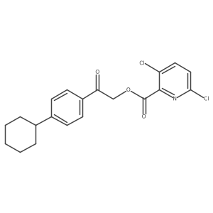 [2-(4-Cyclohexylphenyl)-2-oxoethyl] 3,6-dichloropyridine-2-carboxylate Structure