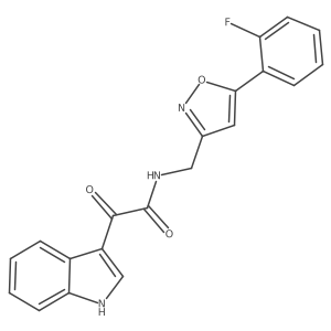 N-{[5-(2-fluorophenyl)-1,2-oxazol-3-yl]methyl}-2-(1H-indol-3-yl)-2-oxoacetamide结构式