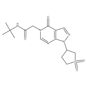 N-(tert-butyl)-2-(1-(1,1-dioxidotetrahydrothiophen-3-yl)-4-oxo-1H-pyrazolo[3,4-d]pyrimidin-5(4H)-yl)acetamide Structure