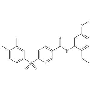 N-(2,5-dimethoxyphenyl)-6-((3,4-dimethylphenyl)sulfonyl)nicotinamide Structure