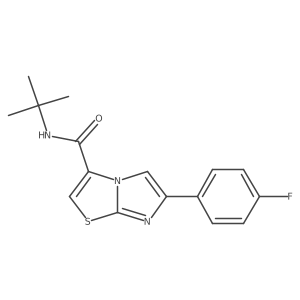 N-(tert-butyl)-6-(4-fluorophenyl)imidazo[2,1-b]thiazole-3-carboxamide结构式