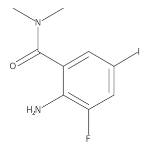2-amino-3-fluoro-5-iodo-N,N-dimethyl-benzamide Structure