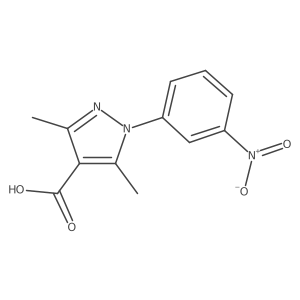 3,5-dimethyl-1-(3-nitro-phenyl)-1H-pyrazole-4-carboxylic acid结构式