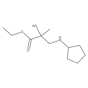Ethyl 3-(cyclopentylamino)-2-hydroxy-2-methylpropanoate结构式