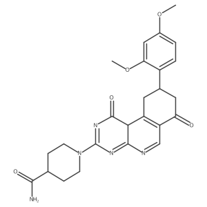 1-[9-(2,4-Dimethoxyphenyl)-1,7-dioxo-8,9,10,10b-tetrahydropyrimido[4,5-c]isoquinolin-3-yl]piperidine-4-carboxamide Structure