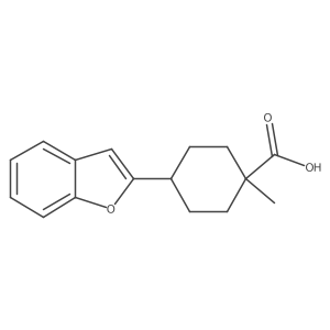 4-(Benzofuran-2-yl)-1-methylcyclohexanecarboxylic acid Structure