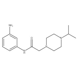 N-(3-aminophenyl)-2-(4-propan-2-ylpiperazin-1-yl)acetamide结构式