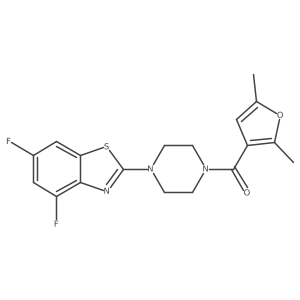 (4-(4,6-Difluorobenzo[d]thiazol-2-yl)piperazin-1-yl)(2,5-dimethylfuran-3-yl)methanone Structure