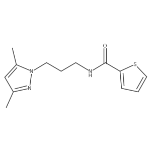 Cc1cc(C)n(CCCNC(=O)c2cccs2)n1结构式