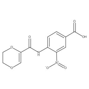 4-[[(5,6-Dihydro-1,4-dioxin-2-yl)carbonyl]amino]-3-nitrobenzoic acid Structure