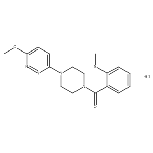 (4-(6-Methoxypyridazin-3-yl)piperazin-1-yl)(2-(methylthio)phenyl)methanone hydrochloride Structure