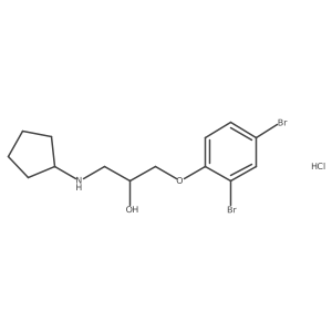 1-(Cyclopentylamino)-3-(2,4-dibromophenoxy)propan-2-ol hydrochloride结构式