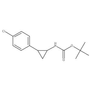 Tert-butyl 2-(4-chlorophenyl)cyclopropylcarbamate Structure