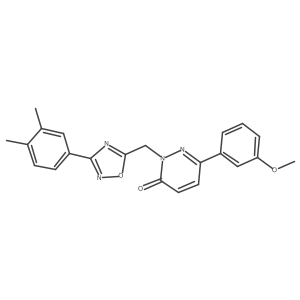 2-((3-(3,4-dimethylphenyl)-1,2,4-oxadiazol-5-yl)methyl)-6-(3-methoxyphenyl)pyridazin-3(2H)-one结构式