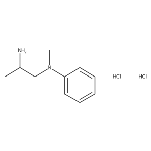 N-(2-aminopropyl)-N-methylaniline dihydrochloride结构式