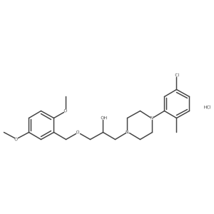 1-(4-(5-Chloro-2-methylphenyl)piperazin-1-yl)-3-((2,5-dimethoxybenzyl)oxy)propan-2-ol hydrochloride Structure