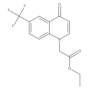 Ethyl 2-(4-oxo-6-(trifluoromethyl)quinolin-1(4H)-yl)acetate结构式