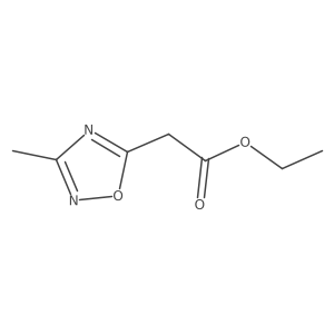 Ethyl 2-(3-methyl-1,2,4-oxadiazol-5-yl)acetate结构式