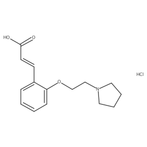 3-{2-[2-(Pyrrolidin-1-yl)ethoxy]phenyl}prop-2-enoic acid hydrochloride Structure