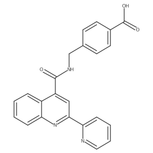 4-[({[2-(Pyridin-2-yl)quinolin-4-yl]carbonyl}amino)methyl]benzoic acid结构式
