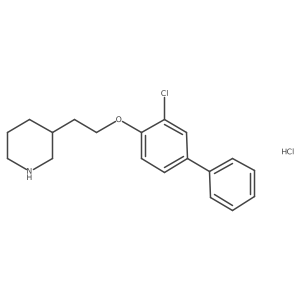 3-{2-[(3-Chloro[1,1'-biphenyl]-4-yl)oxy]-ethyl}piperidine hydrochloride Structure