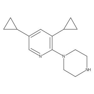 1-(3,5-dicyclopropyl-2-pyridyl)piperazine结构式