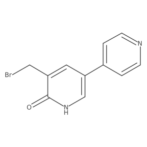 3-(bromomethyl)-5-pyridin-4-yl-1H-pyridin-2-one Structure