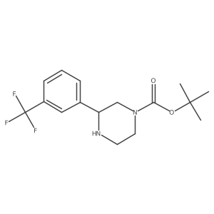 tert-Butyl (R)-3-(3-(trifluoromethyl)phenyl)piperazine-1-carboxylate结构式