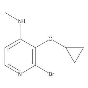 2-Bromo-3-cyclopropoxy-N-methylpyridin-4-amine Structure