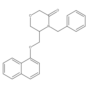 5-[(1-Naphthalenyloxy)methyl]-4-(phenylmethyl)-3-morpholinone结构式