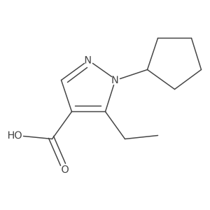 1-cyclopentyl-5-ethyl-1H-pyrazole-4-carboxylic acid Structure