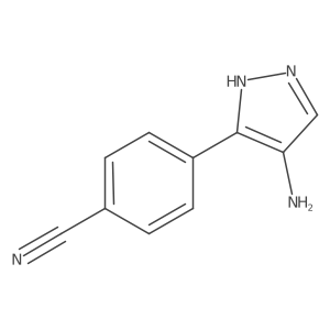 4-(4-amino-1H-pyrazol-5-yl)benzonitrile Structure