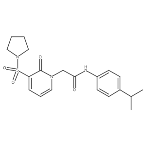 N-(4-isopropylphenyl)-2-(2-oxo-3-(pyrrolidin-1-ylsulfonyl)pyridin-1(2H)-yl)acetamide Structure