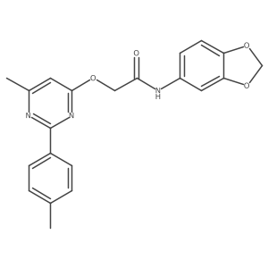 N-(2H-1,3-benzodioxol-5-yl)-2-{[6-methyl-2-(4-methylphenyl)pyrimidin-4-yl]oxy}acetamide Structure