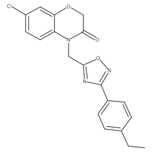 7-chloro-4-((3-(4-ethylphenyl)-1,2,4-oxadiazol-5-yl)methyl)-2H-benzo[b][1,4]oxazin-3(4H)-one Structure