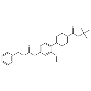 Tert-butyl 4-(4-{[(benzyloxy)carbonyl]amino}-2-methoxyphenyl)piperidine-1-carboxylate Structure