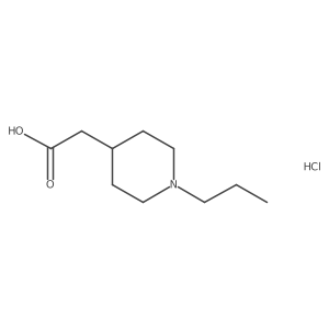 (1-Propyl-4-piperidinyl)acetic acid hydrochloride Structure
