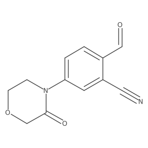 2-Formyl-5-(3-oxomorpholino)benzonitrile结构式