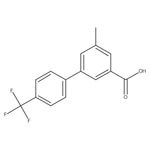 5-Methyl-4'-(trifluoromethyl)-[1,1'-biphenyl]-3-carboxylic acid结构式